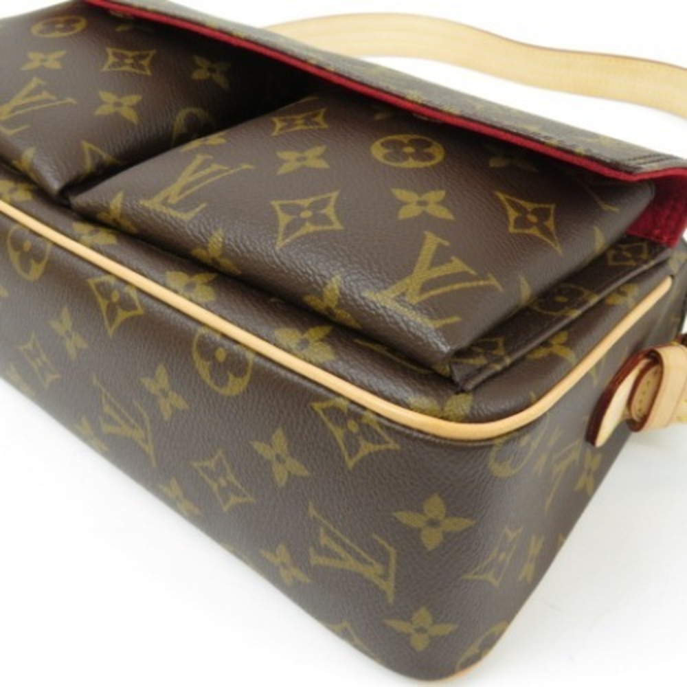 Louis Vuitton Viva Cite Shoulder Bag Monogram Nume Leather Brown View 3